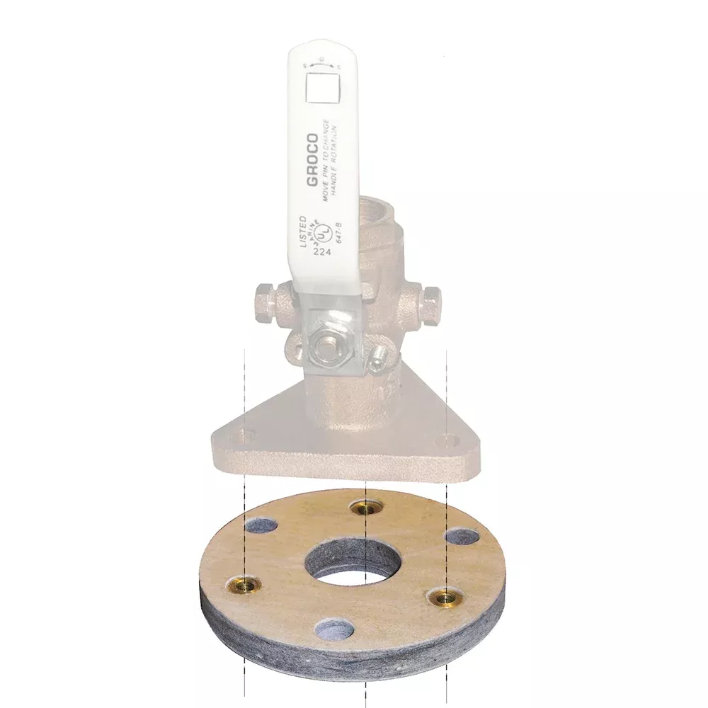 GROCO Backing Block f/3/4"1" Seacocks