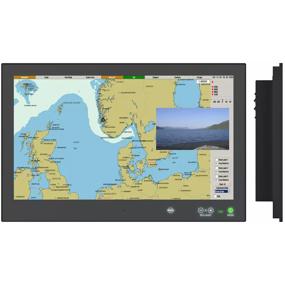 Hatteland Series X - Generation 2 (G2) High-Bright 24" Multi-Power Display w/Buttons - AC/DC 24V [HD 24T22 MMD-MA1-FHGA]
