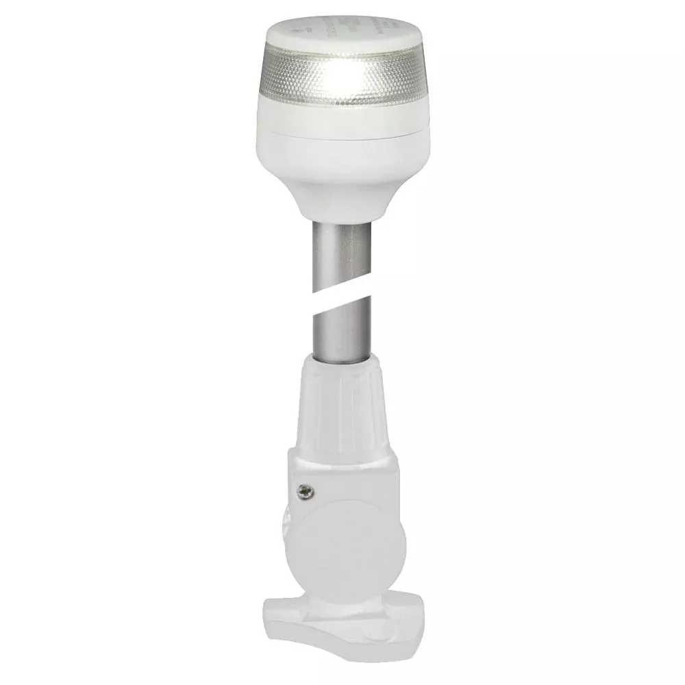 Hella Marine 2nm All Round White Fold Down Pole Navigation Lamp – 8″ – White Base