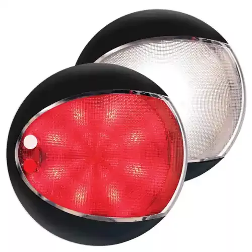Hella Marine 959950111 EuroLED 130 Touch – White/Red – Black Shroud Genuine