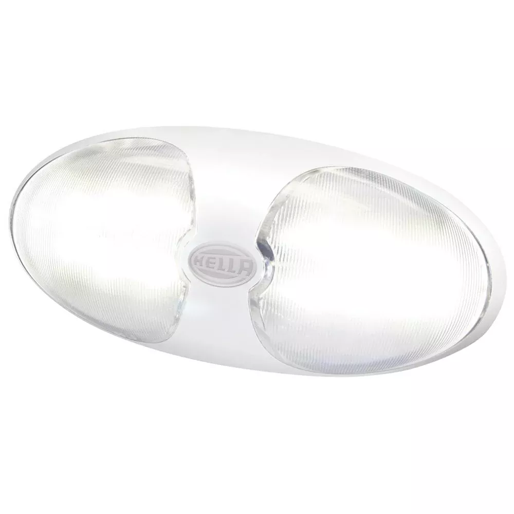 Hella Marine DuraLED 12 Interior /Exterior Lamp w /Switch - White LED - White Housing [980704001]