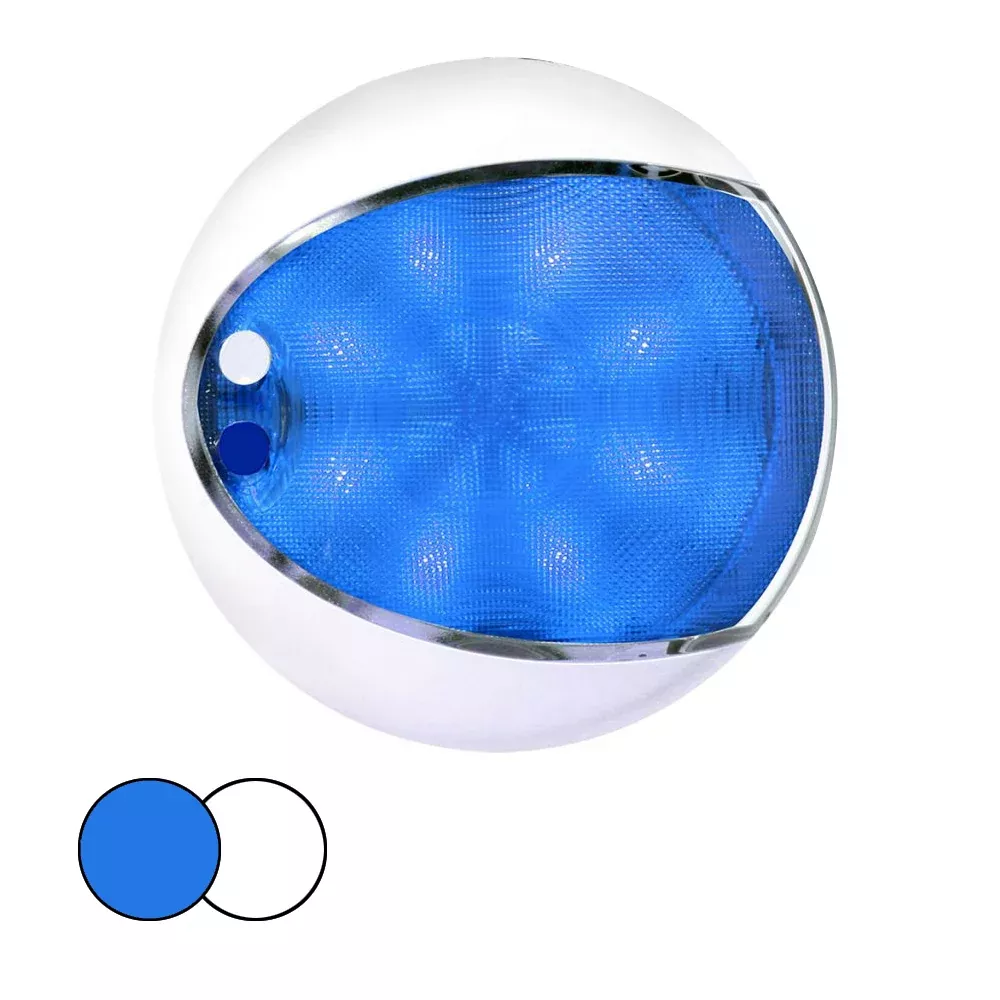 Hella Marine EuroLED 175 Surface Mount Touch Lamp - Blue /White LED - White Housing [959951121]