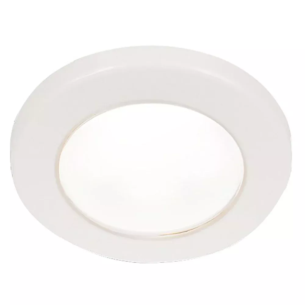 Hella Marine EuroLED 75 3" Round Screw Mount Down Light - White LED - White Plastic Rim - 12V