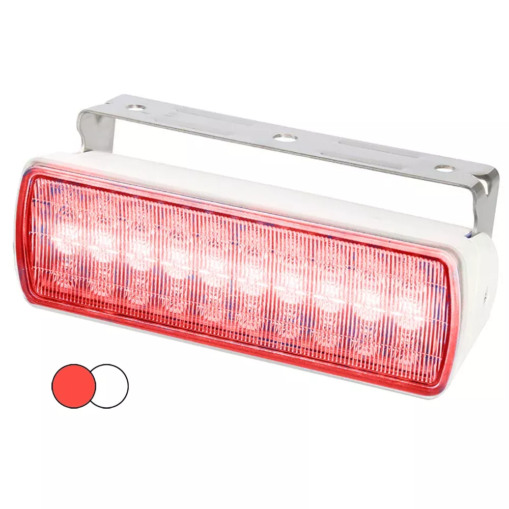 Hella Marine Sea Hawk XL Dual Color LED Floodlights - Red /White LED - White Housing [980950051]