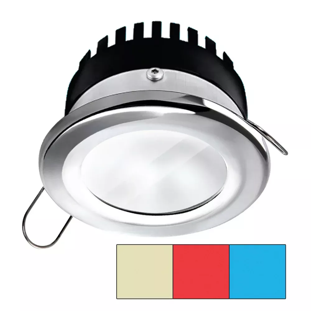 i2Systems Apeiron Pro A503 - 3W - Round -Cool White /Red /Blue - Round - Chrome Finish [A503-11AAG-HE]