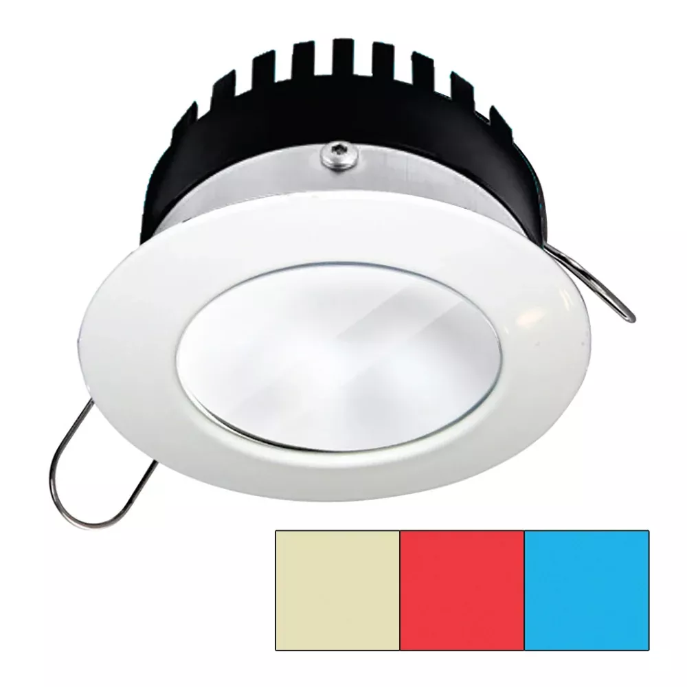 i2Systems Apeiron Pro A503 - 3W - Round - Warm White, RedBlue - White Finish