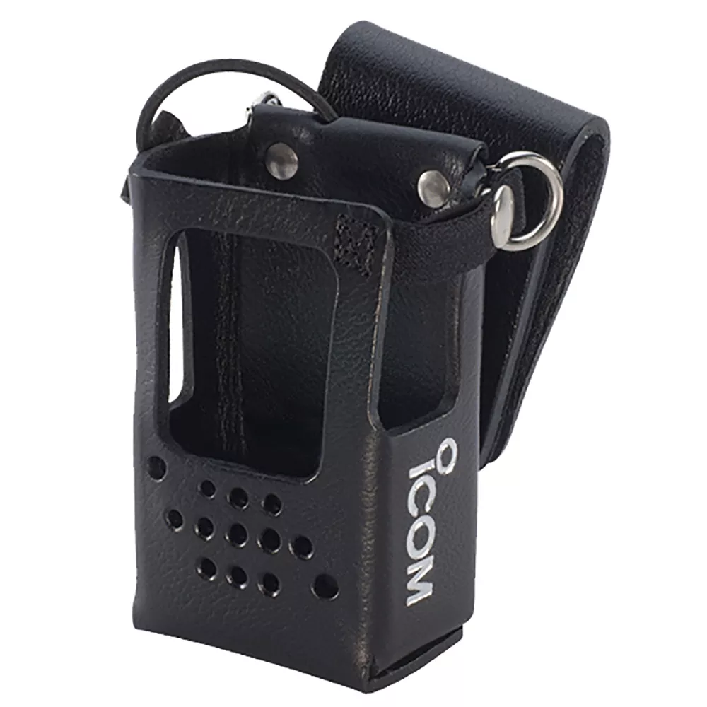 ICOM LEATHER CASE WITH SWIVEL BELT LOOP AND D-RING