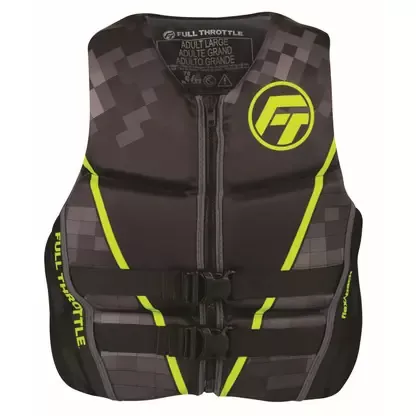 Instant Buy Full Throttle Mens Rapid-Dry Flex-Back Life Jacket 2XL Grn