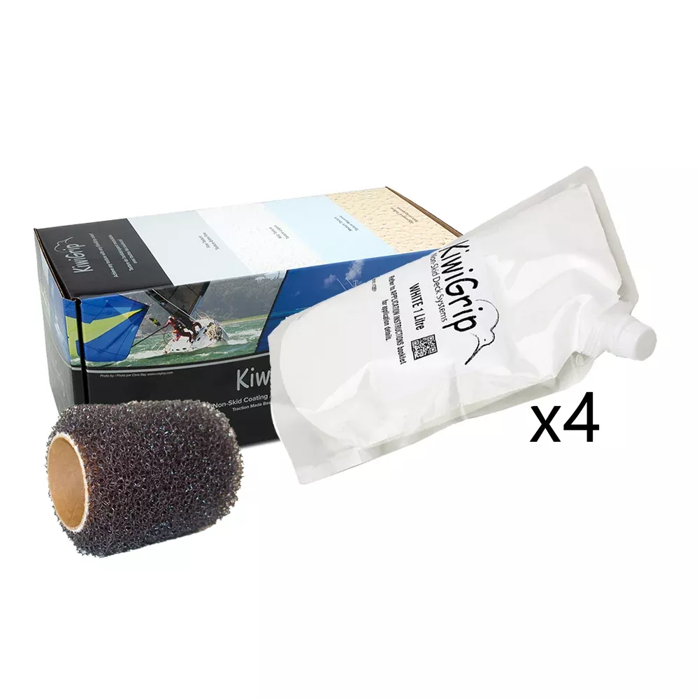 KiwiGrip 4 - 1 Liter Pouches - White w /4