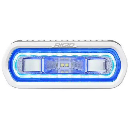 Last Chance Rigid Industries 51101 SR-L Series Marine Spreader Light – White Surface Mount – White Light w/Blue Halo