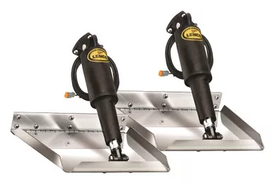 Lenco 12inx9in Edge Mount Trim Tab Kit 12v Electro Polished