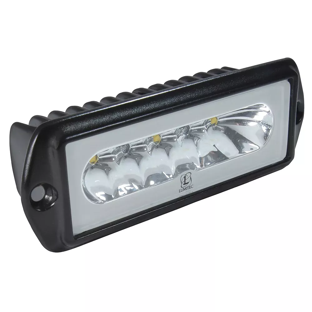 Lumitec Capri2 - Flush Mount LED Flood Light - Black Housing - 2-Color White /Blue Dimming [101186]