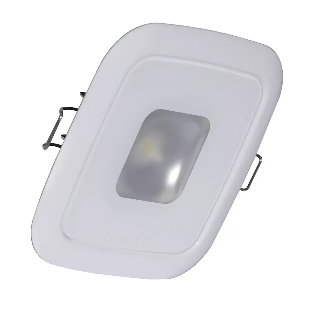 Lumitec Square Mirage Down Light - White Dimming, Red/Blue Non-Dimming - White Bezel [116128]