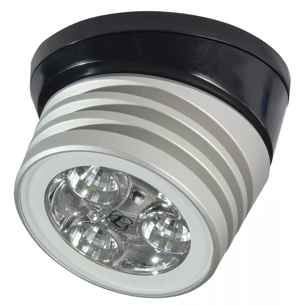 Lumitec Zephyr LED Spreader /Deck Light -Brushed, Black Base - White Non-Dimming [101326]