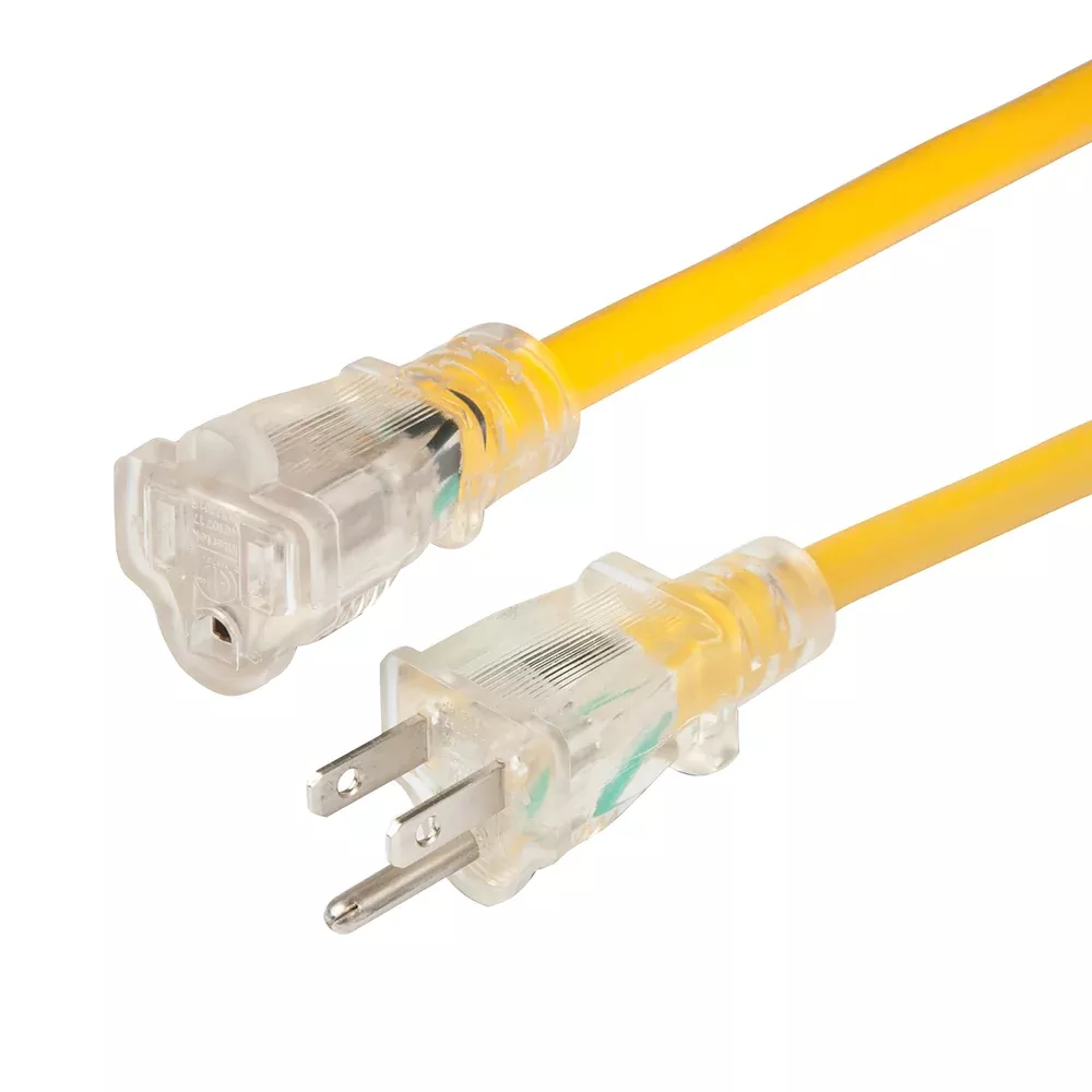 Marinco 14 /3 Lighted Extension Cord - Non-Locking - 15A - 50' [150050NL]