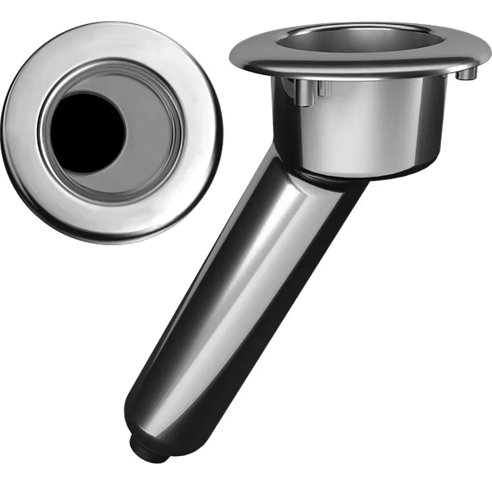 Mate Series Elite Screwless Stainless Steel 30 RodCup Holder - Drain - Round Top