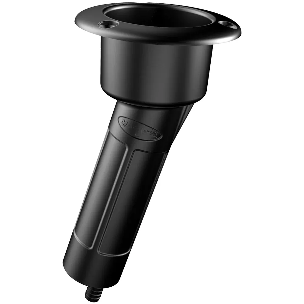 Mate Series Plastic 15 RodCup Holder - Drain - Round Top - Black