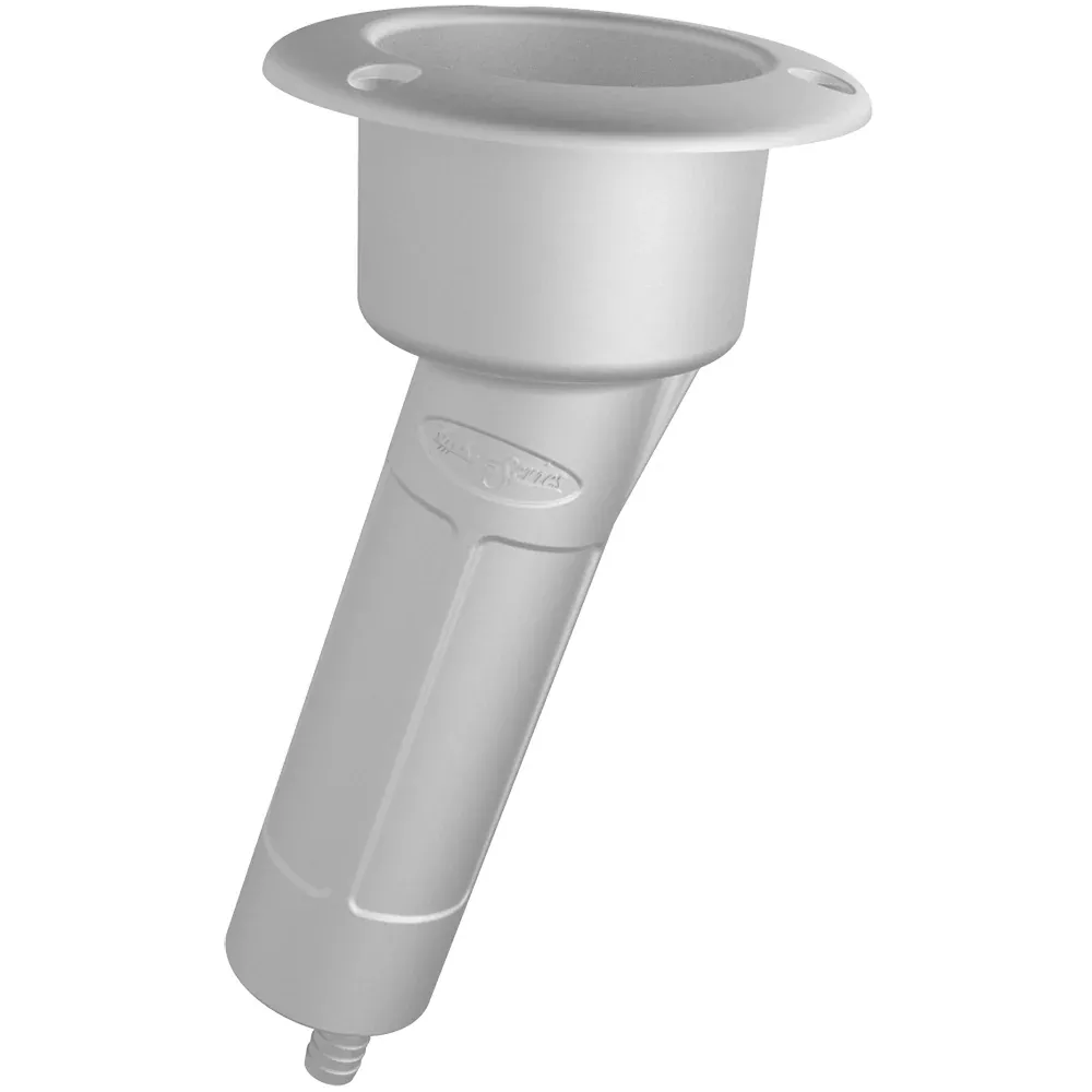 Mate Series Plastic 15 RodCup Holder - Drain - Round Top - White