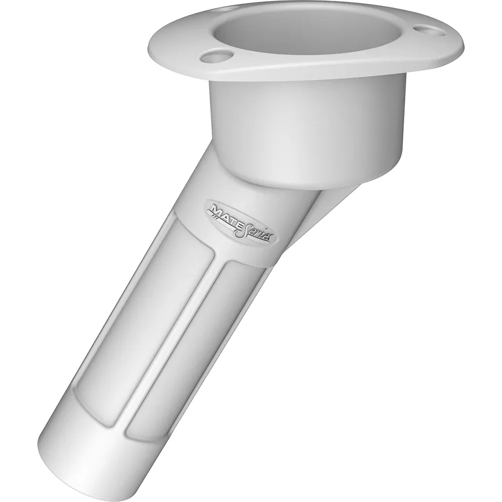 Mate Series Plastic 30 RodCup Holder - Open - Oval Top - White