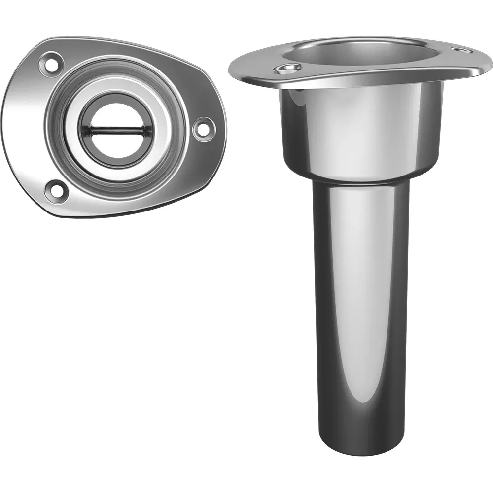 Mate Series Stainless Steel 0 RodCup Holder - Open - Oval Top
