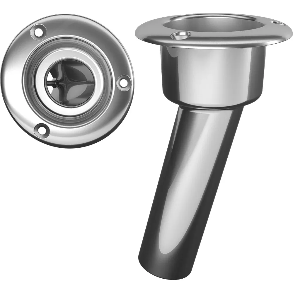 Mate Series Stainless Steel 15 RodCup Holder - Open - Round Top