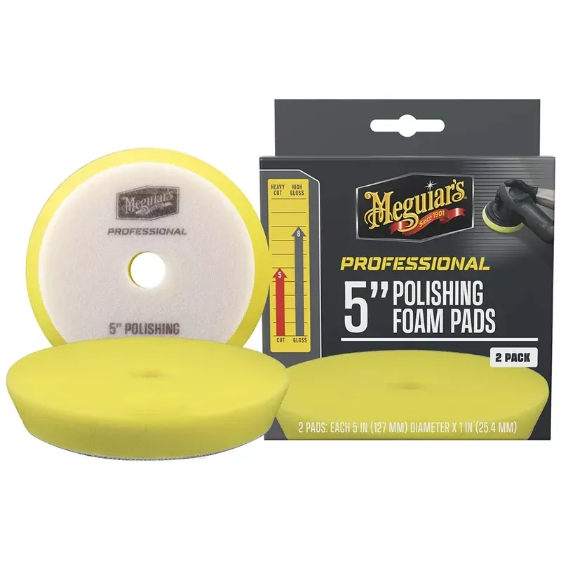 Meguiar‘s Professional 5″ Polishing Foam Pads *2-Pack [M5PFP2] Same Day Shipping