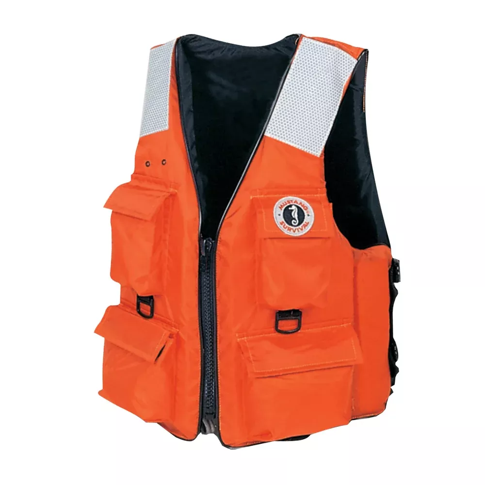 Mustang 4-Pocket Flotation Vest – Orange – XL