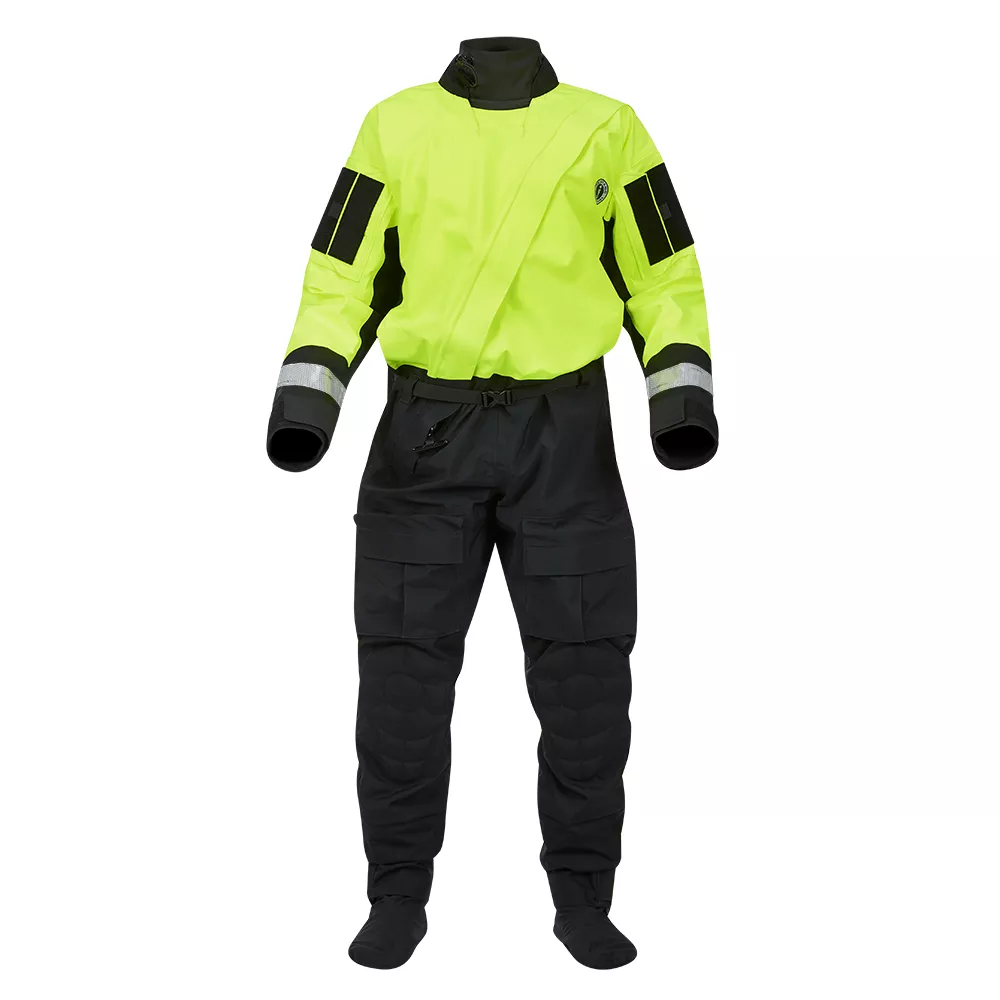 Mustang Sentinel™ Series Water Rescue Dry Suit – Fluorescent Yellow Green-Black – Large 1 Regular