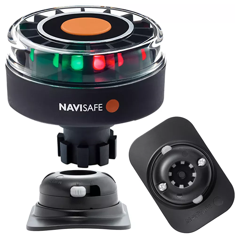 Navisafe Navilight Tricolor 2NM w/Navibolt BaseRIB Mount - Black