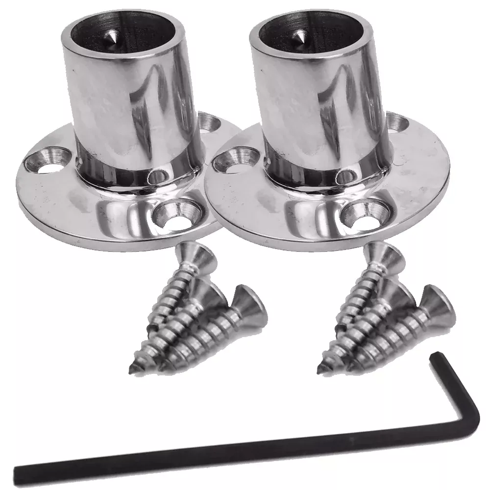 NavPod Feet Pair KitStainless Steel Feet for 1 Diameter Tubing (Circular Base) [SS100-CIR-KIT]
