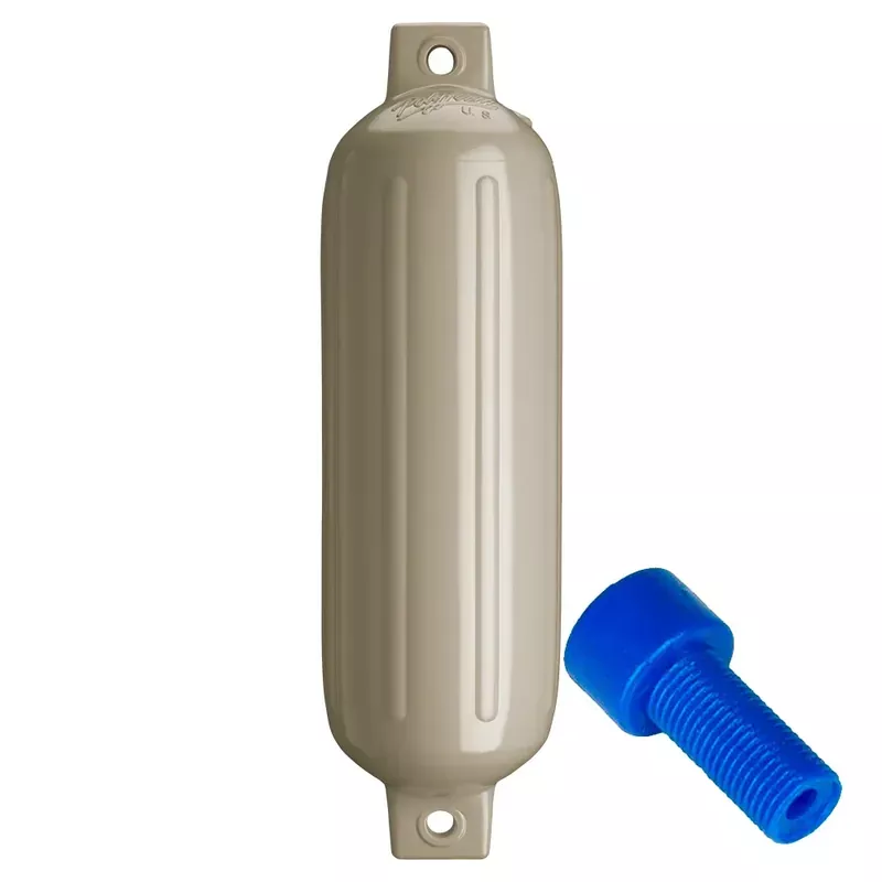 New Arrival Polyform G-4 Twin Eye Fender 6.5″ x 22″ – Sand w/Adapter [G-4 SAND W/AIR ADAPTER]
