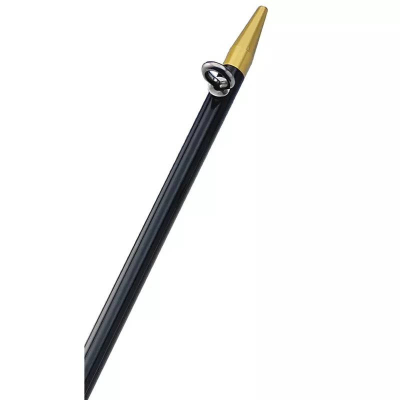 One Day Deal TACO 8‘ Center Rigger Pole – Black w/Gold Rings & Tips – 1-⅛” Butt End Diameter