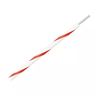 Pacer 14 AWG Gauge Striped Marine Wire 500' Spool - White w/Red Stripe