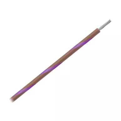 Pacer 16 AWG Gauge Striped Marine Wire 500' Spool - Brown w/Violet Stripe