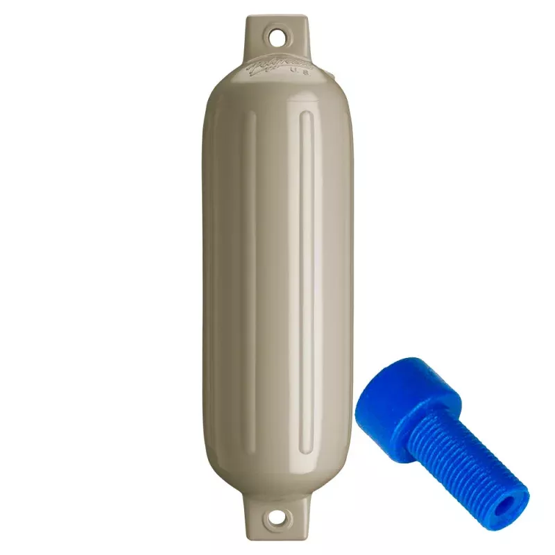 Polyform G-4 Twin Eye Fender 6.5" x 22" - Sand w/Adapter[G-4 SAND W/AIR ADAPTER]