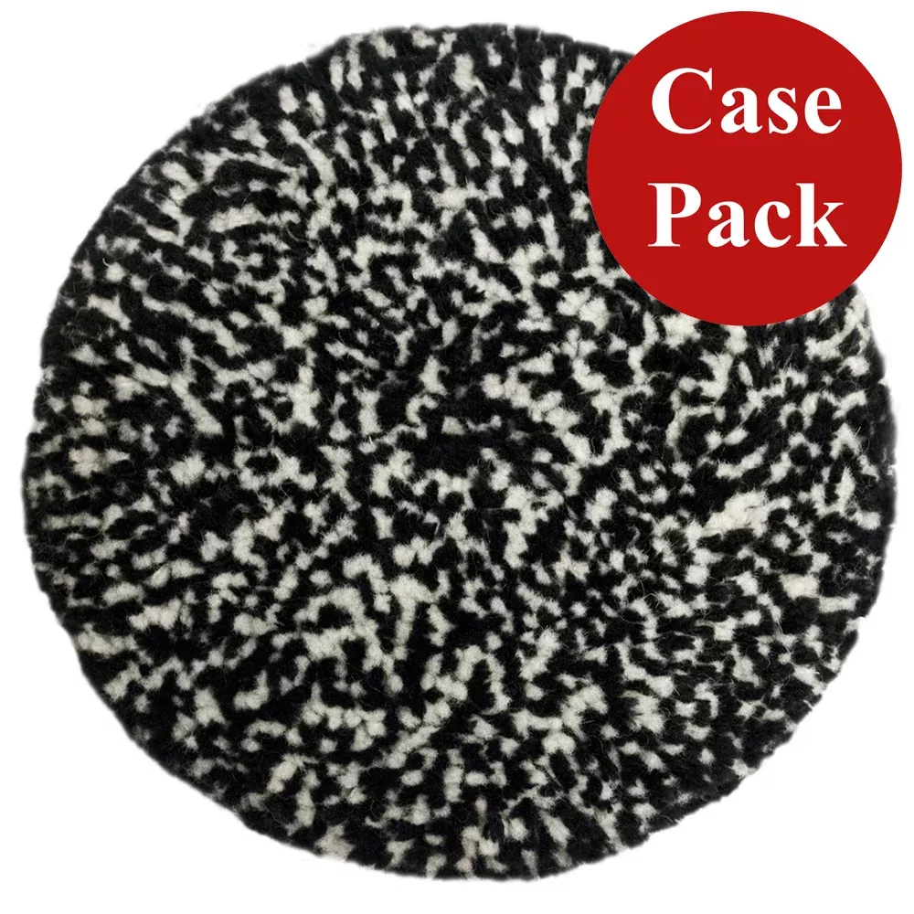 Presta Wool Compounding Pad - BlackWhite Heavy Cut - *Case of 12* [890146CASE]