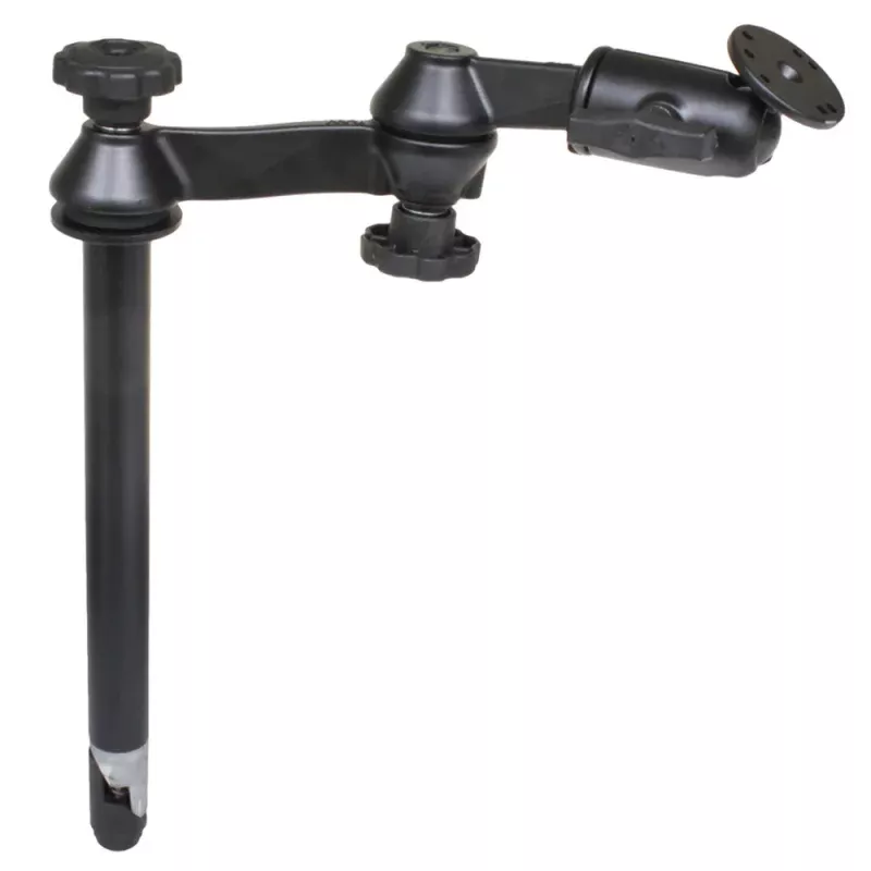RAM Mount RAM 12" Upper Pole with Double Swing ArmsRound Plate [RAM-VP-SW1-12]