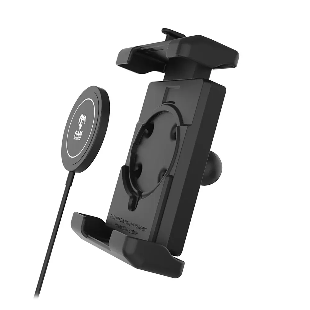 Ram Mount RAM Quick-Grip Pro XL w/BallQi2 15W Wireless Charger [RAM-HOL-PD7B-W2MU]