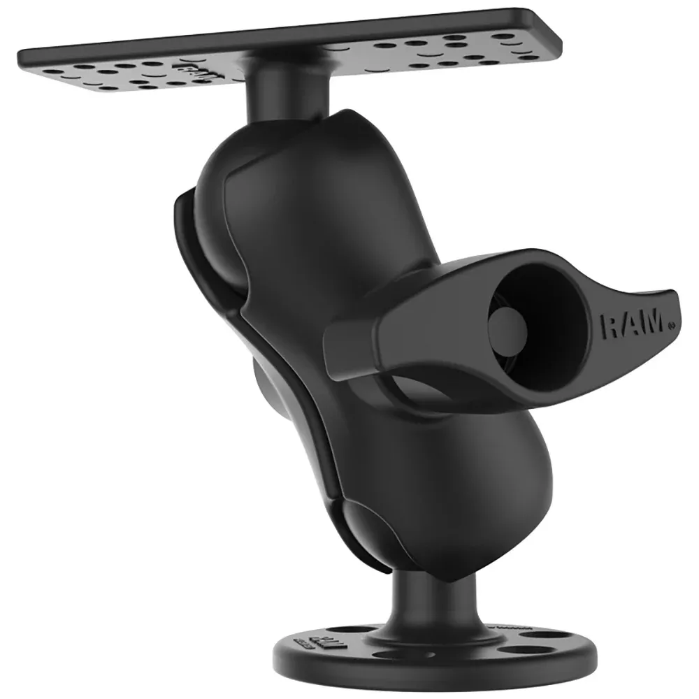 Ram Mount Universal D Size Ball Mount with Short Arm for 9″-12″ Fishfinders and Chartplotters [RAM-D-115-C]