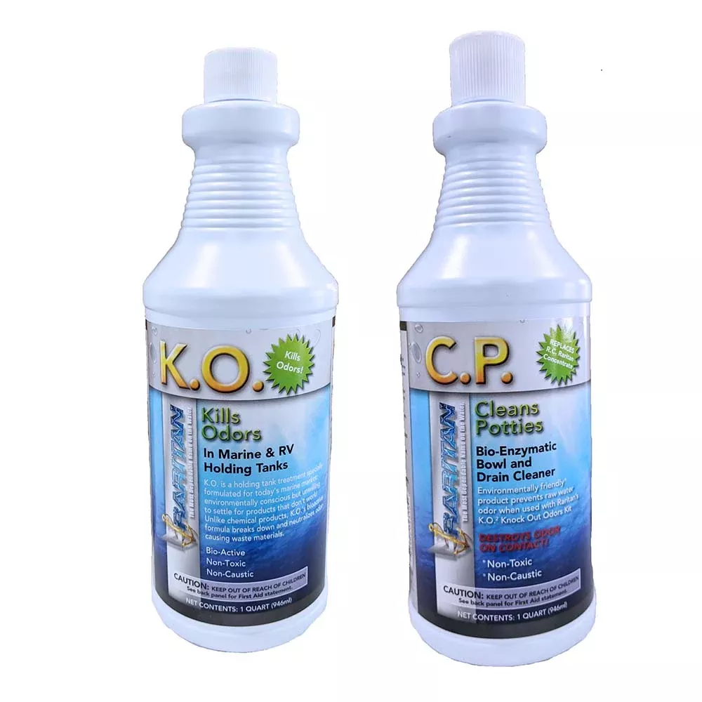 Raritan Potty Pack w/K.O. Kills OdorsC.P. Cleans Potties - 1 of Each - 32oz Bottles
