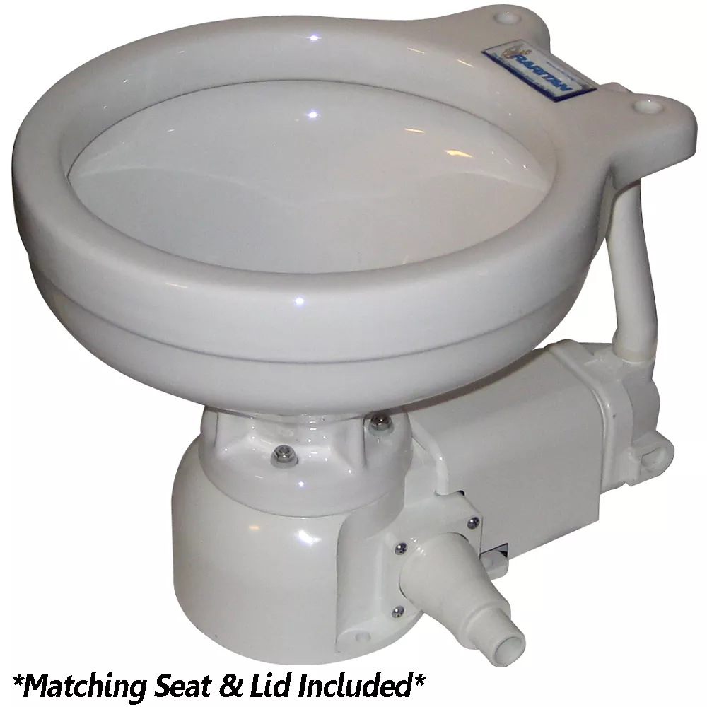Raritan Sea Era Marine Size Electric Toilet – Integral Pump – Straight & 90° Discharge – 12V