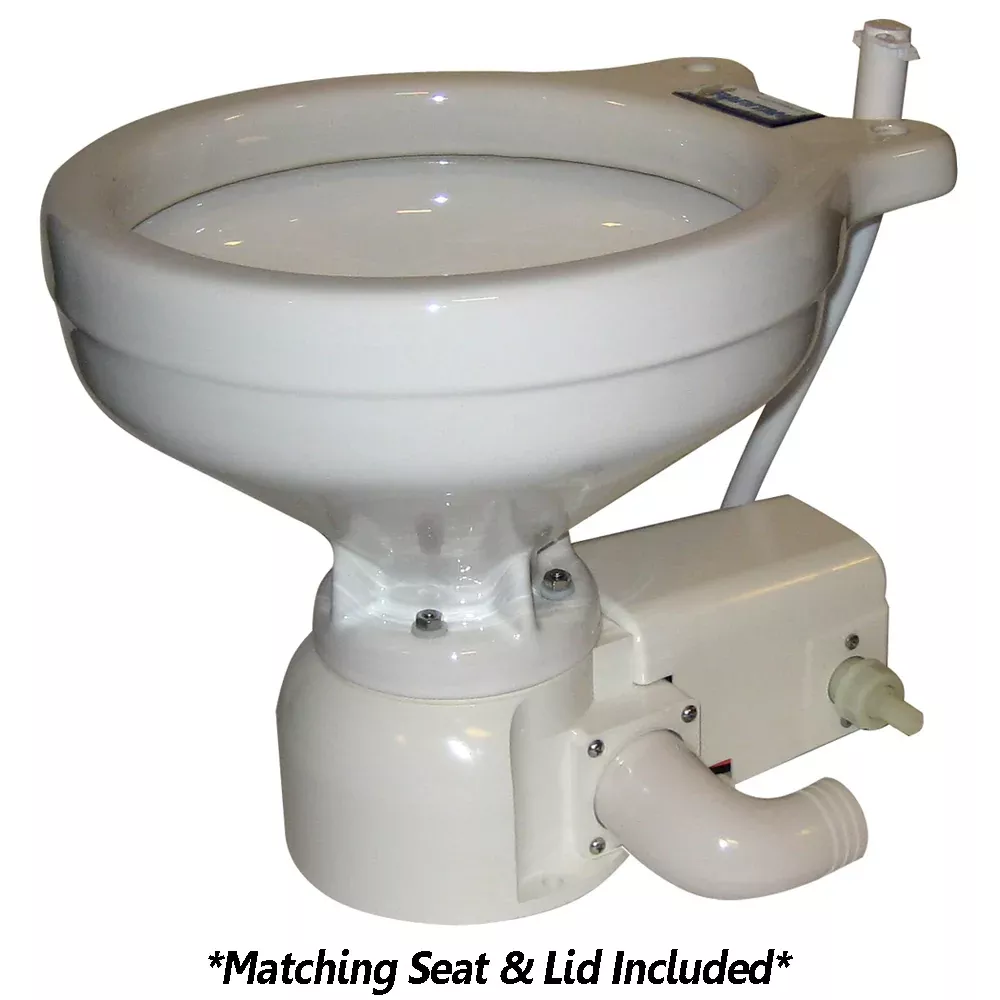 Raritan Sea Era QC Toilet - Household Style - Freshwater Solenoid - Straight90 Discharge - Smart Toilet Control - 12v