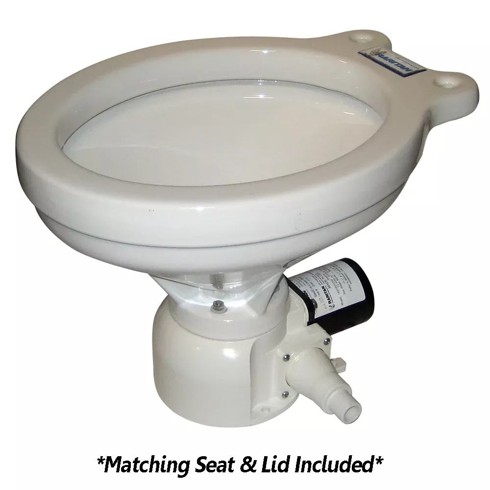 Raritan Sea Era QC Toilet - Household Style - Remote Intake Pump - Straight90 Discharge - Smart Toilet Control - 12v