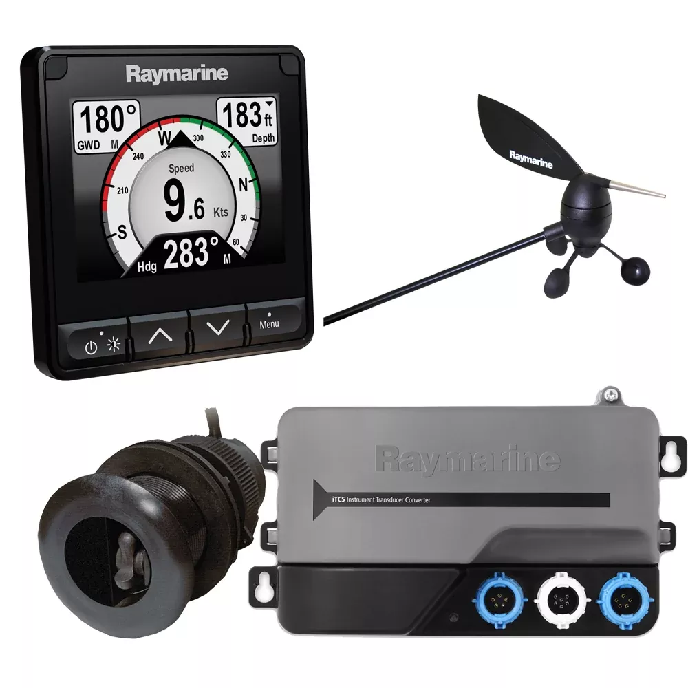 Raymarine i70s System Pack w/Color InstrumentWind, DST Transducers, iTC-5, and STng Backbone
