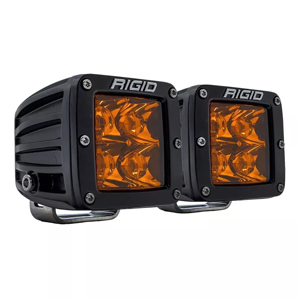 RIGID Industries D-Series Spot w/Amber Pro Lens – Pair [20252]