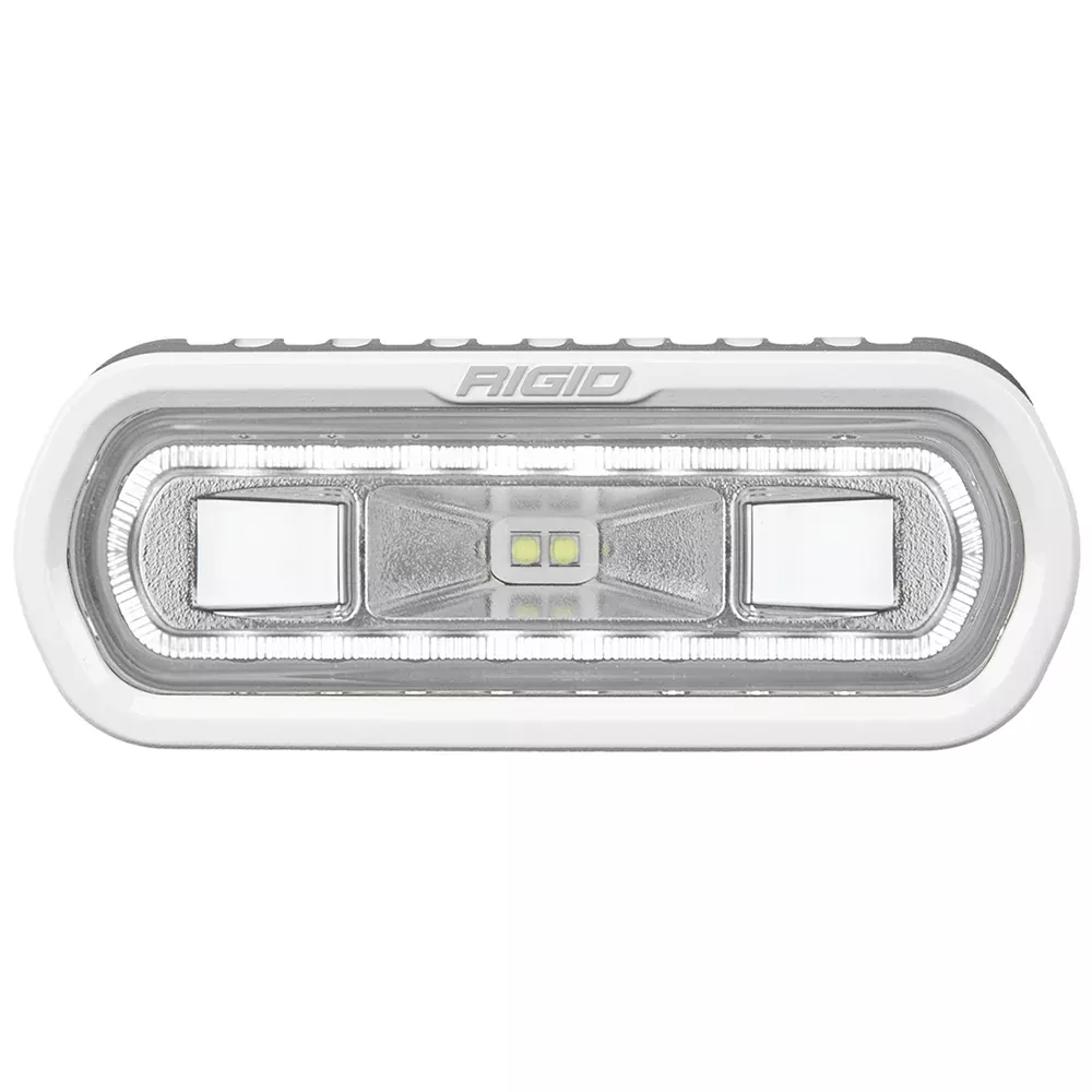 RIGID Industries SR-L Series Marine Spreader Light - White Surface Mount - White Light w/White Halo