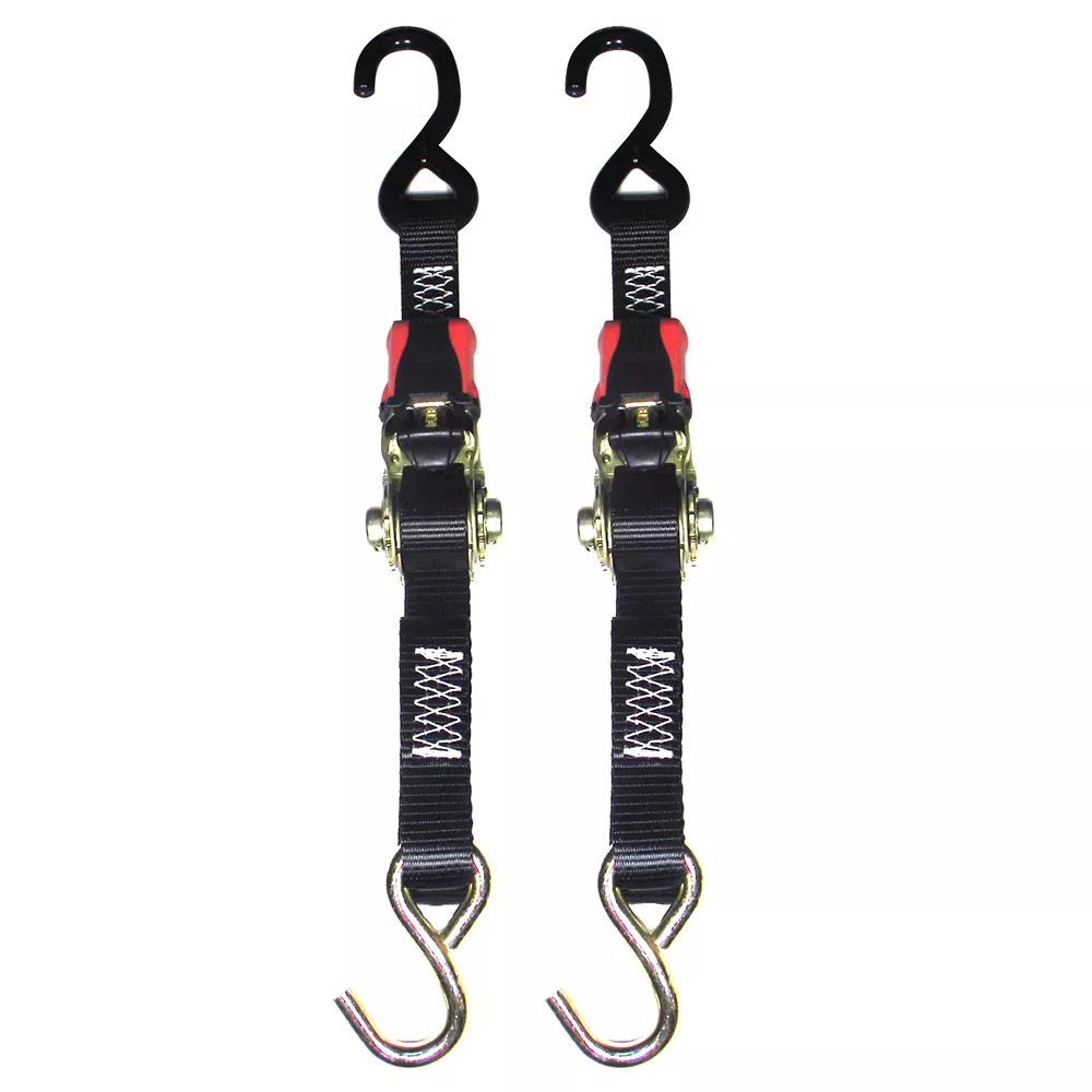 Rod Saver Rubber Ratchet Tie-Down - 1" x 3 - Pair