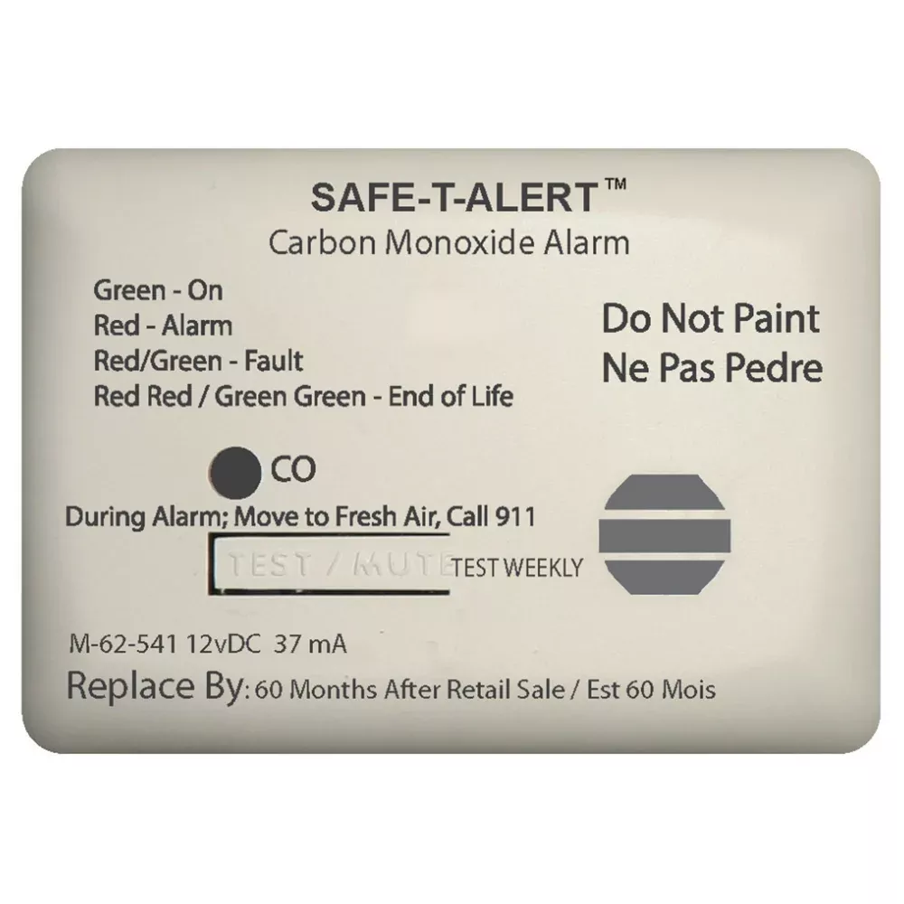 Safe-T-Alert 62 Series Carbon Monoxide Alarm w /Relay - 12V - 62-541-Marine-RLY-NC - Surface Mount - White [62-541-MARINE-RLY-NC]