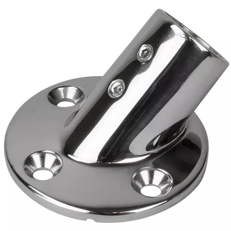Save Now Sea-Dog Rail Base Fitting 2-3/4″ Round Base 45° 316 Stainless Steel – 1″ OD