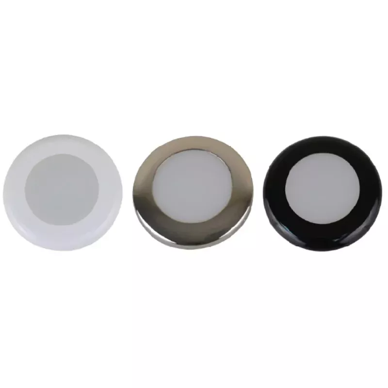 Scandvik A3C Downlight Kit - Warm White w/SS, White,Black Trim Rings [41290P]
